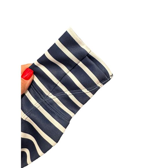 Vineyard Vines Performance Deep Bay Stripe Long Sleeve Half Zip Shirt Size S - Picture 8 of 13